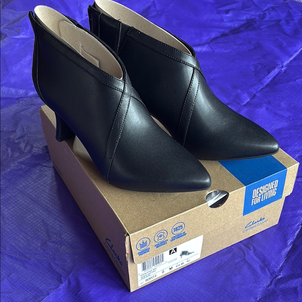Clarks Black Ankle Boots Sleek and Versatile